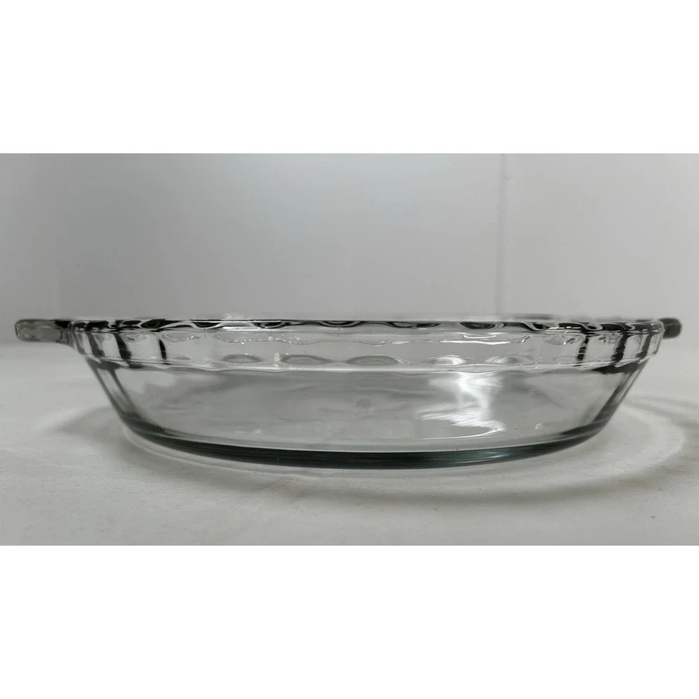 Anchor Hocking Deep Baking Dish Clear Glass Pie Plate 9.5